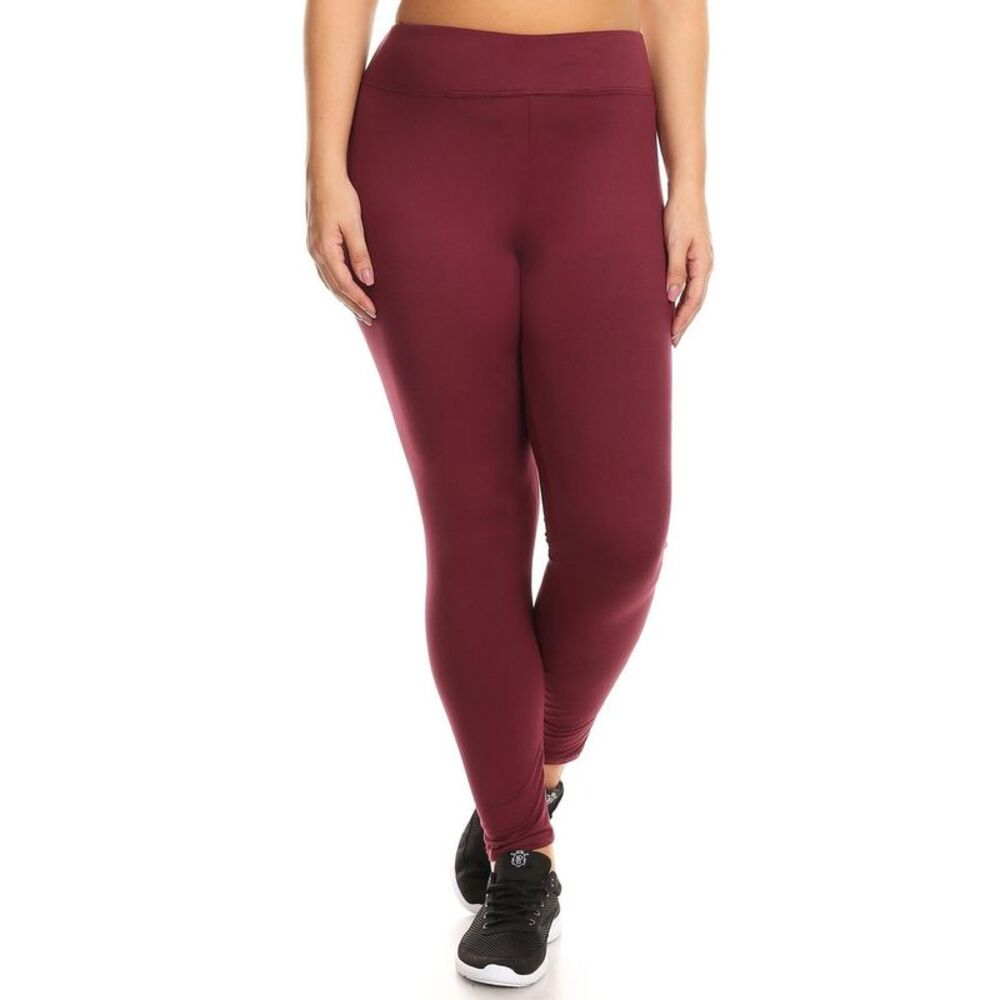World of Leggings High Waisted Fleece Lined Sport Plus Size Leggings